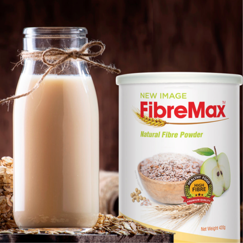 New Image FibreMax 420g natural fibre supplement with chicory root, psyllium husk, soy fibre and oat bran.